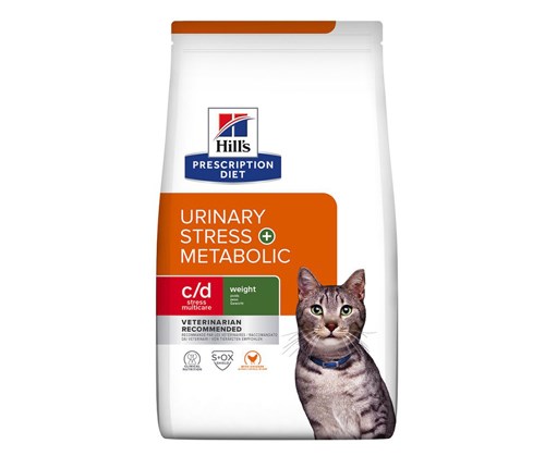 HILL'S Feline c/d Urinary Stress + Metabolic, suha hrana za mačke, 3 kg