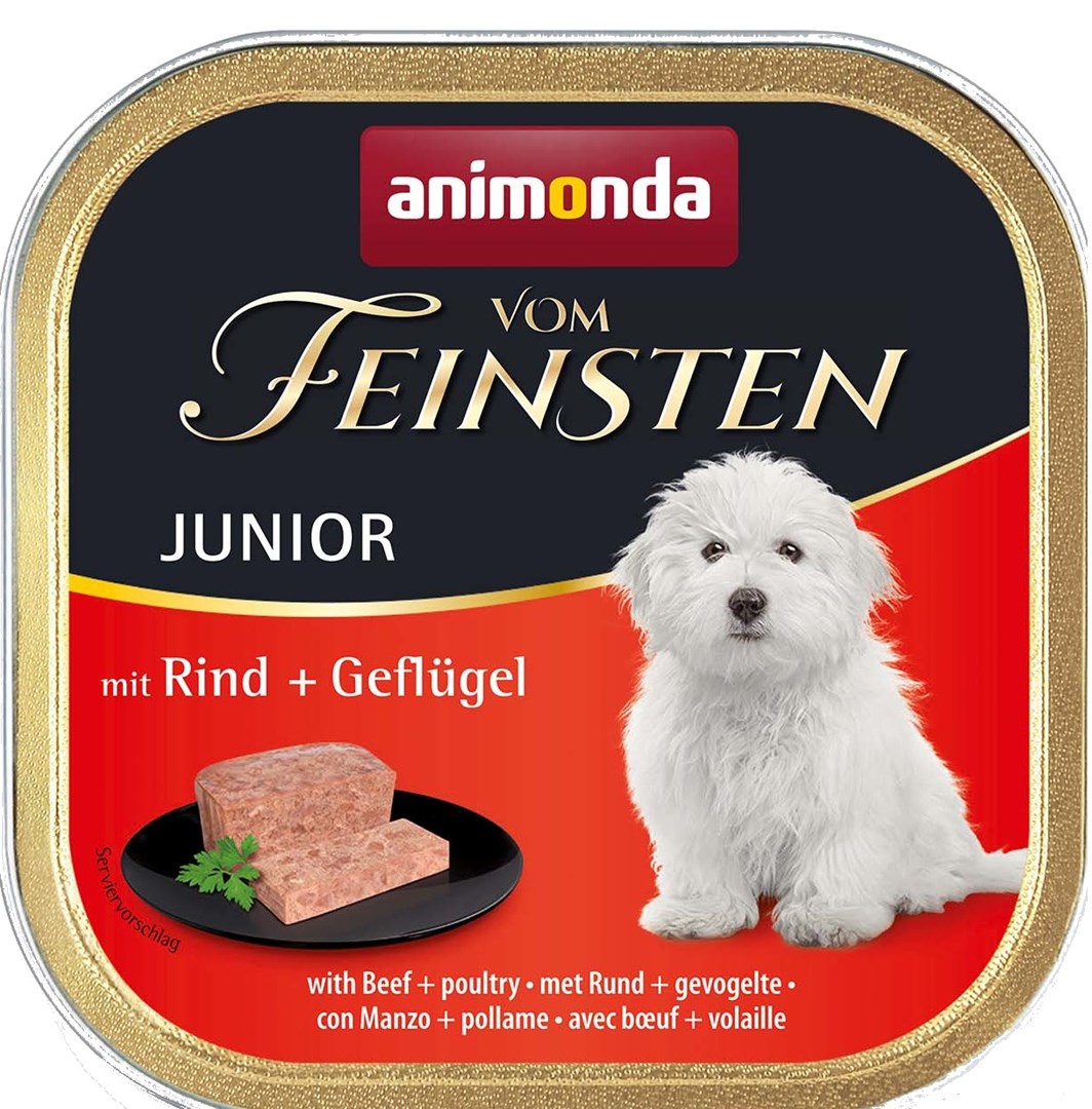 ANIMONDA Vom Feinsten Junior govedina z perutnino - mokra pasja hrana 150g