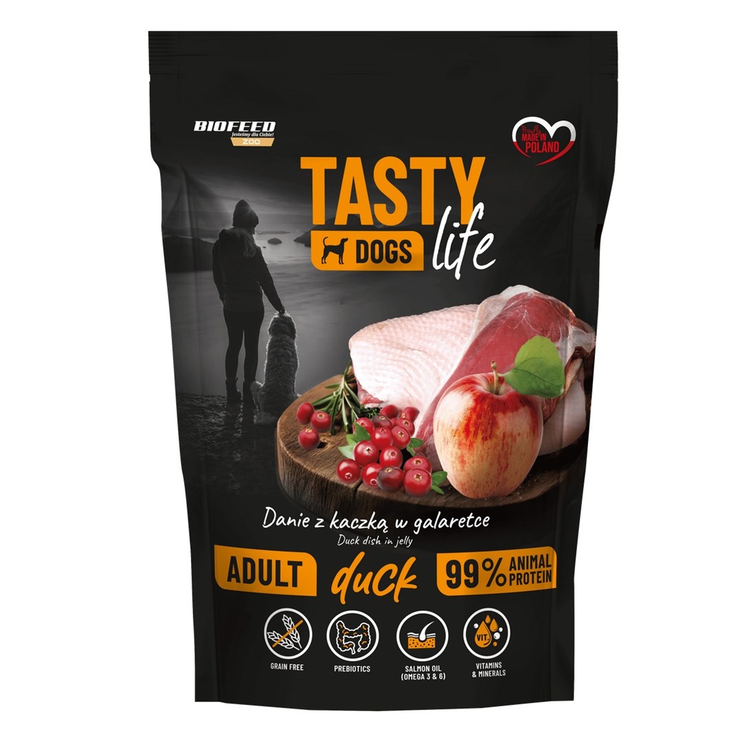 BIOFEED Tasty Dogs Life - mokra hrana za pse z raca, 150 g
