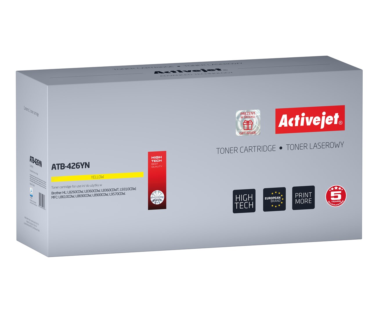 Aktivni toner Activejet ATB-426YN, rumena (nadomestni za Brother TN-426Y, 6500 strani)