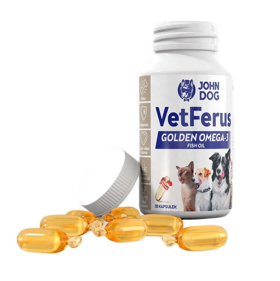 JOHN DOG VetFerus Golden Fish Oil za pse in mačke, 200 g