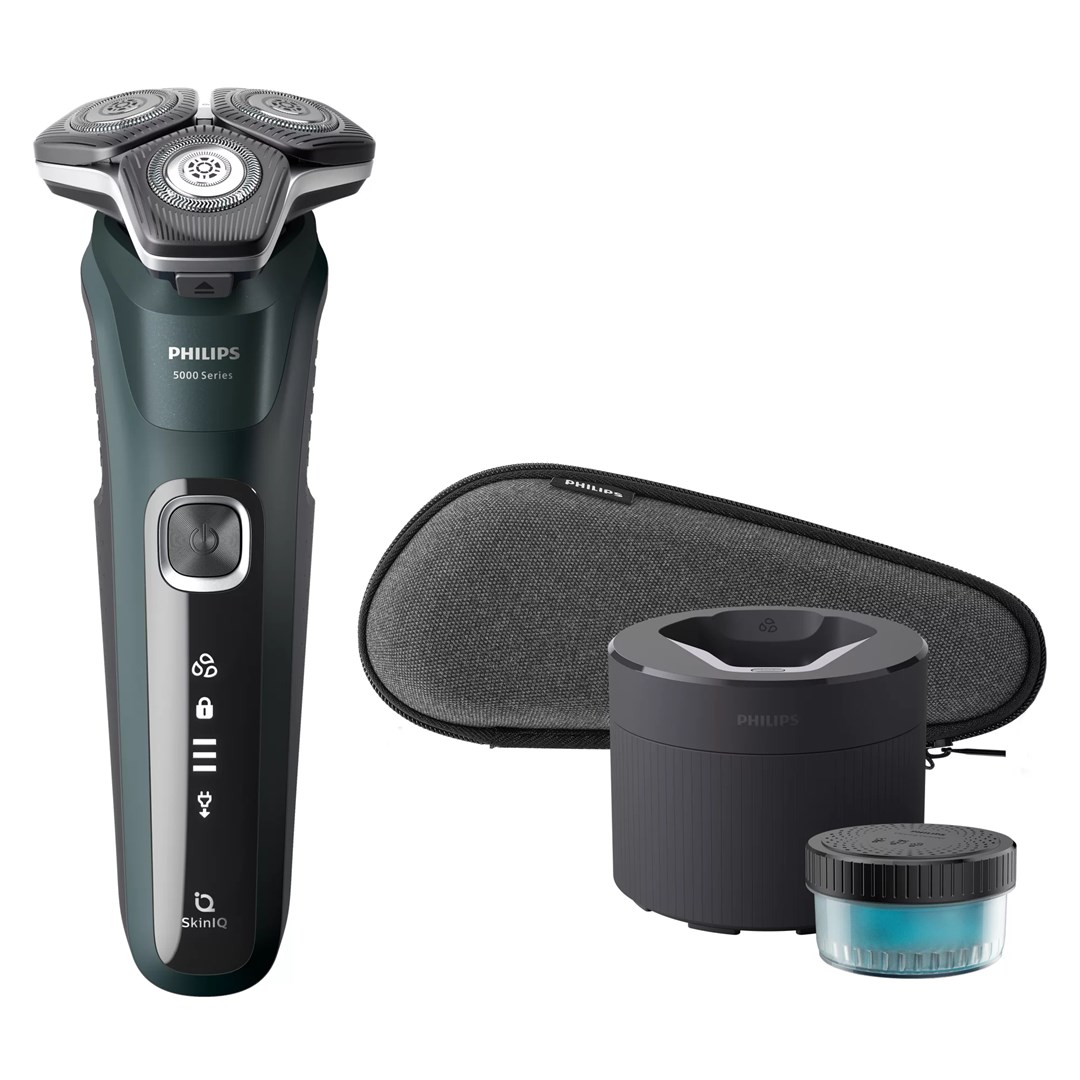 Philips S5884/50 brivnik za moške, rotacijski, črn/zelen