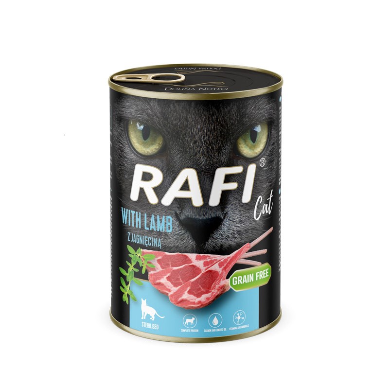 Dolina Noteci Rafi Mokra hrana za odrasle mačke z jagnjetino - 400g
