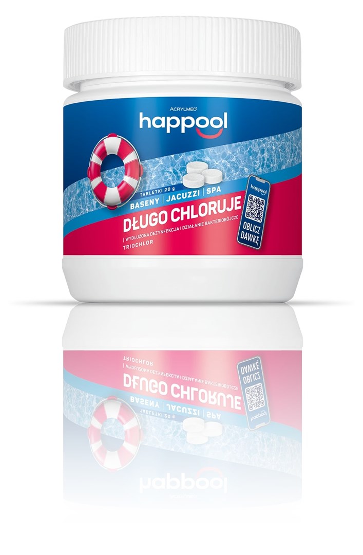 Acrylmed TRIOCHLOR počasi sproščajoče klorove tablete, 20 g, 0,8 kg
