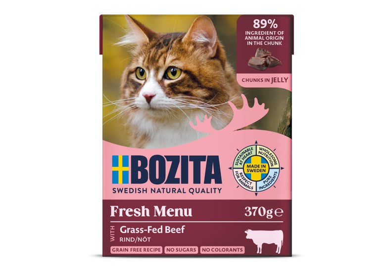 Bozita mokra hrana za mačke s piščancem in govedino, 370 g