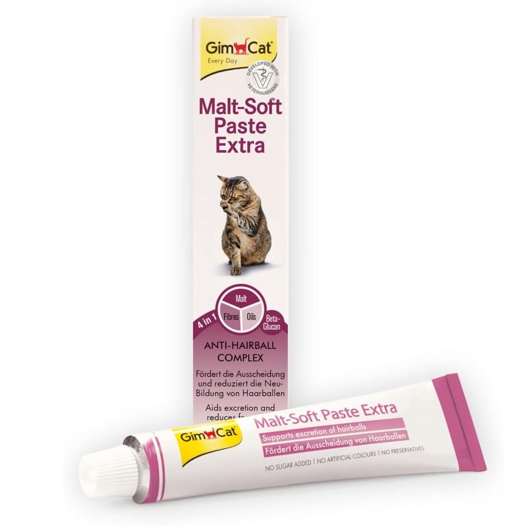 GIMCAT Malt-Soft pasta za mačke proti kepam dlak - 50g