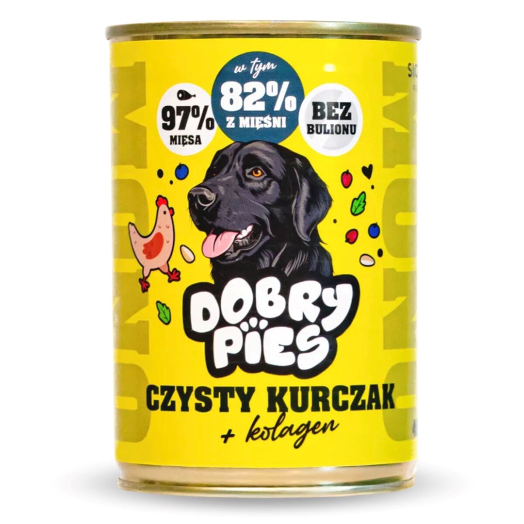 Mokra hrana za pse DOBRY PIES Mono Pure Chicken + Kolagen, 400g