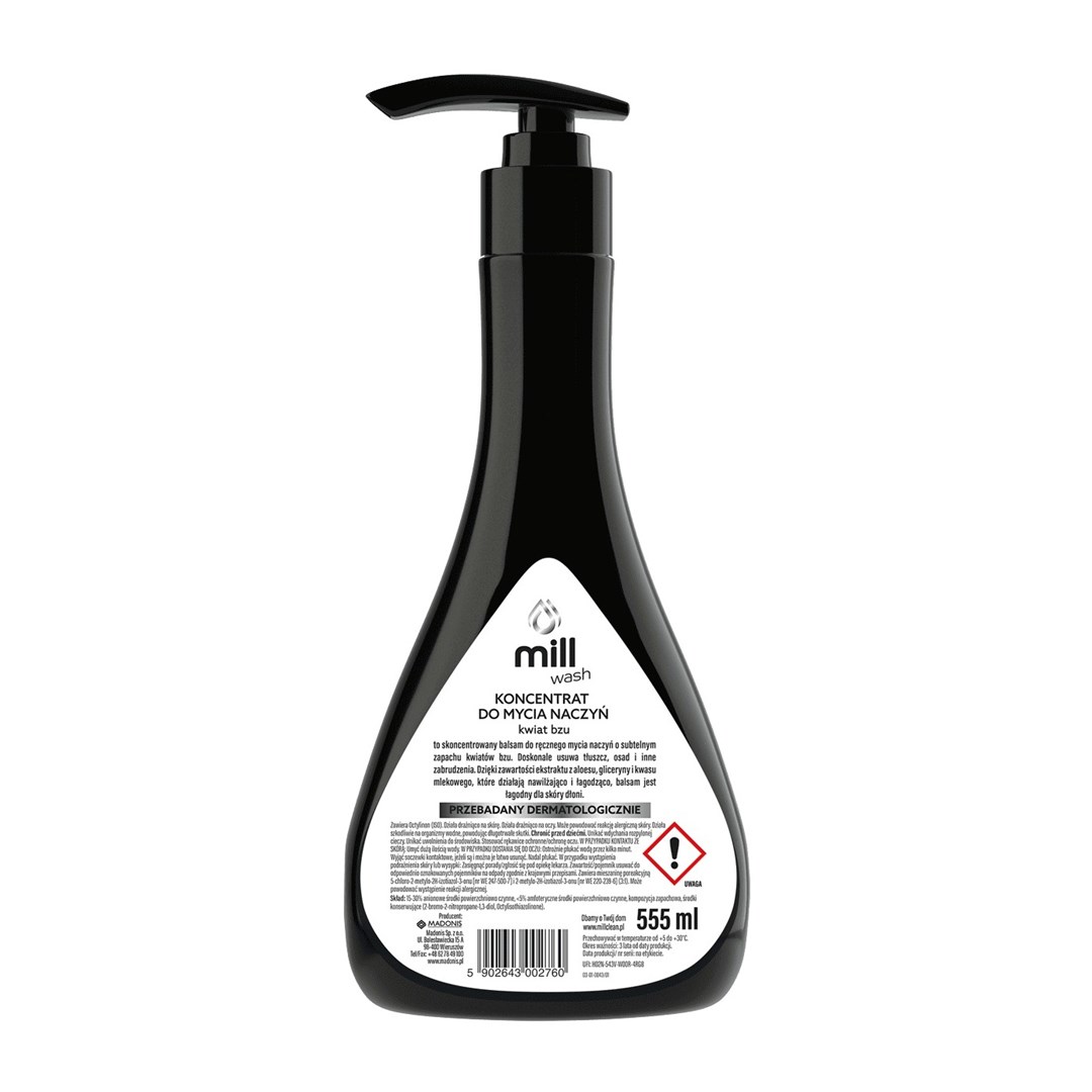 MD2 Mill Wash koncentrirana tekočina za pomivanje posode, 555 ml, vonj po cvetovih sivke