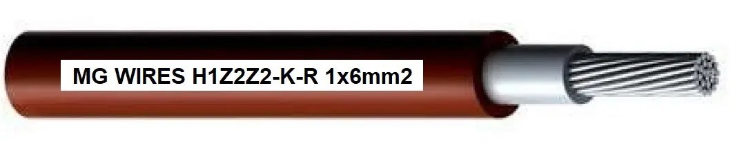 FOTOVOLTAIČNI kabel MG Wires 1x6mm2, RDEČ, 0.6/1kV, 50m