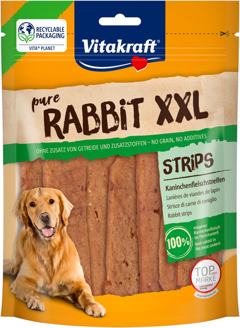 VITAKRAFT Pure Rabbit Strips - pasji priboljšek - 250 g