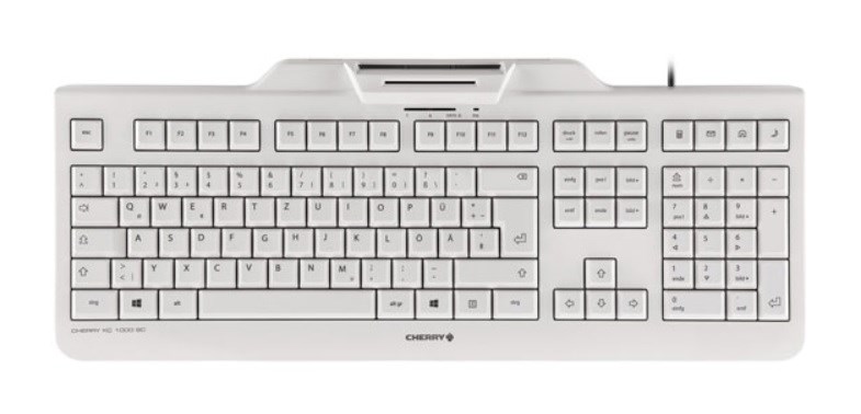 CHERRY KC 1000 SC tipkovnica, USB, siva