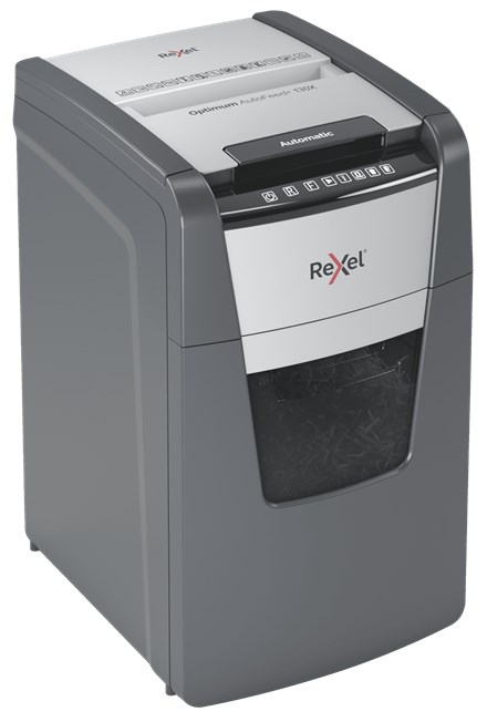 Rexel Optimum AutoFeed+ 130X drobilnik papirja, križno rezanje 55 dB