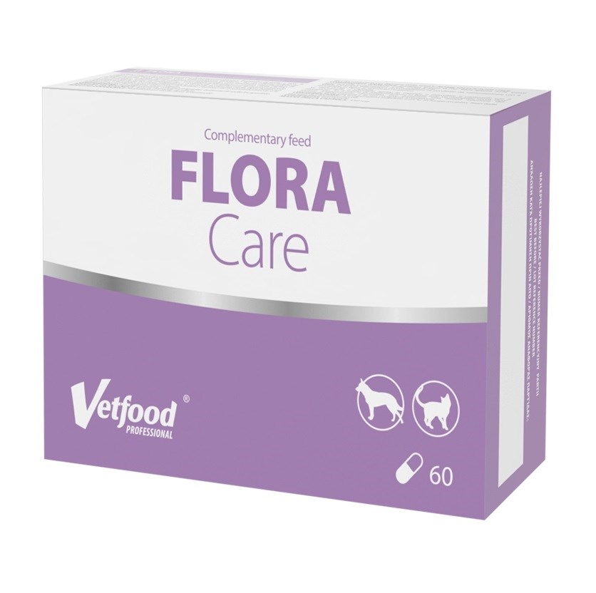 VETFOOD Flora Care Pasji in Mačji Prebavni Dodatek, 60 Tablet