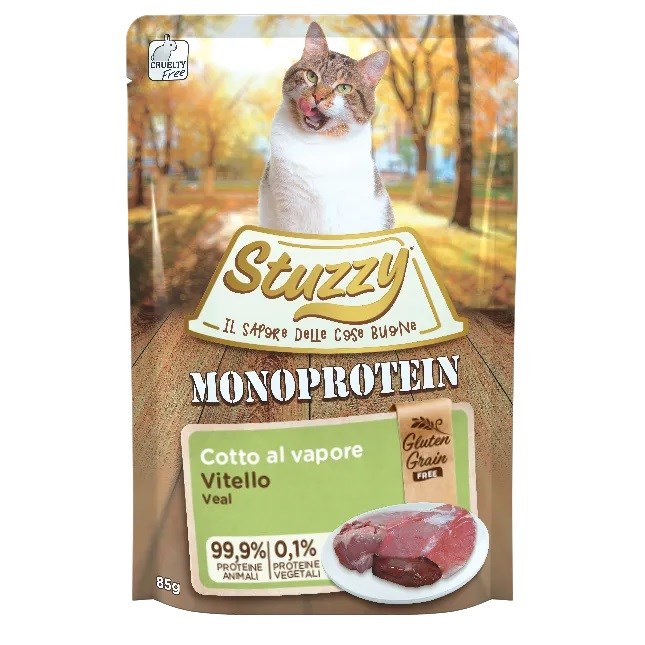 Mokre mačje hrane STUZZY Monoprotein s teletino, 85 g