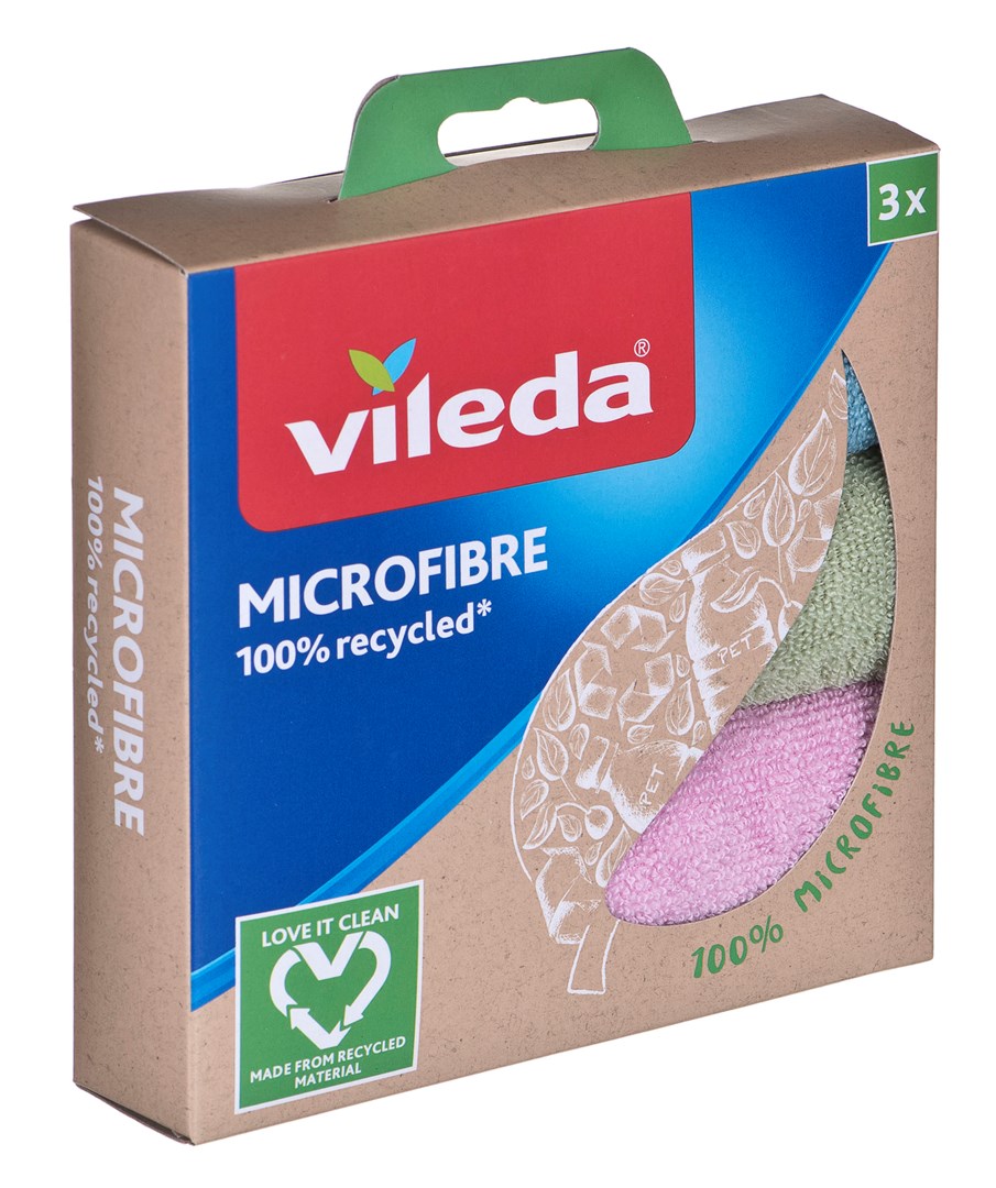 Vileda krpe iz mikrovlaken, 100% reciklirane, 3 kos