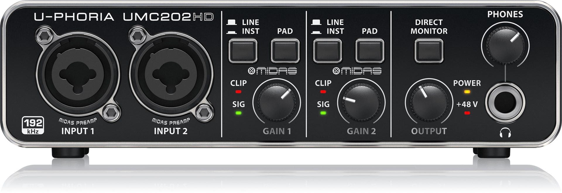 Behringer UMC202HD avdio vmesnik, 2-kanalni, USB, črn