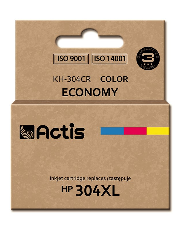 Nadomestna črnica Actis KH-304CR (za HP 304XL, Premium, 18 ml, barvna)