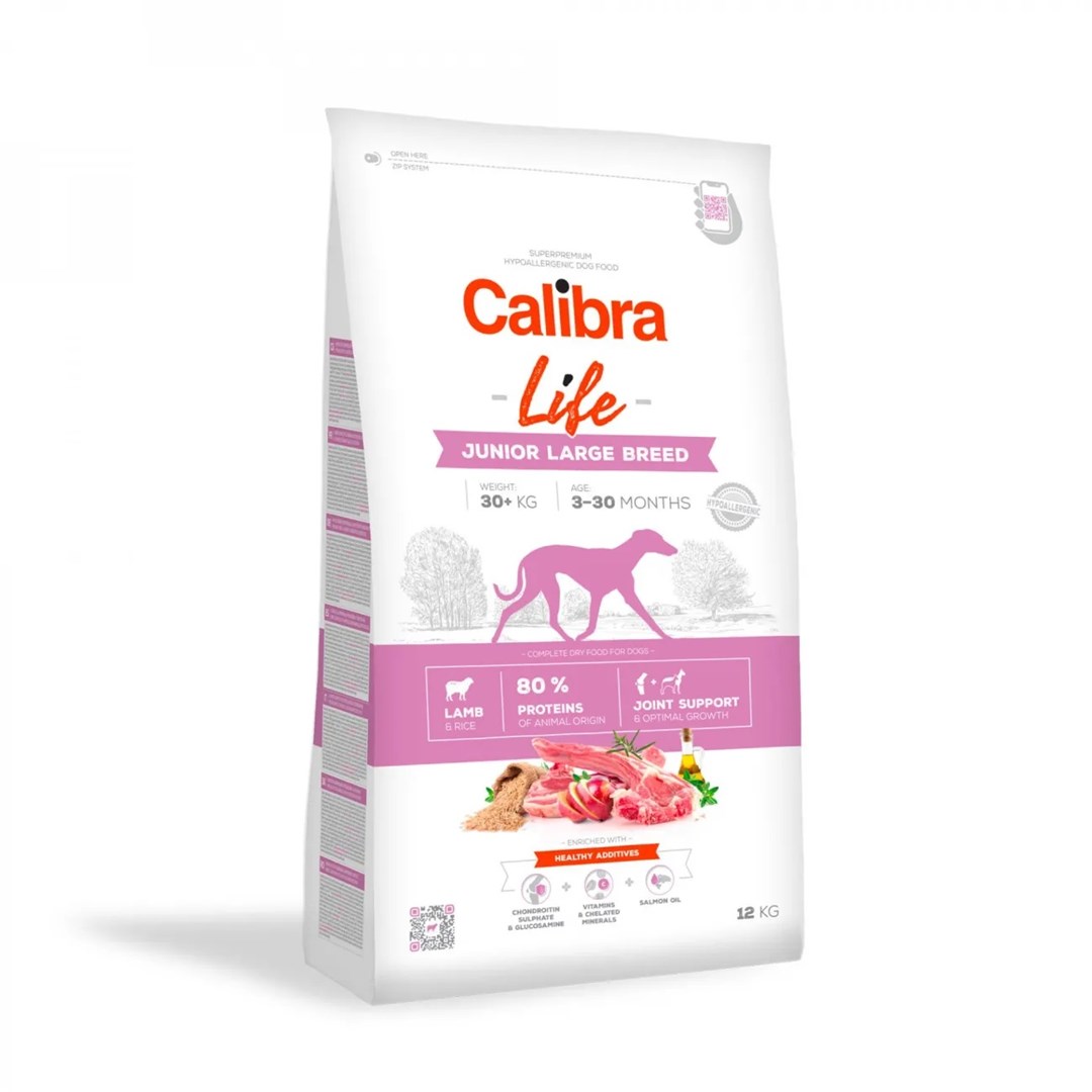CALIBRA Life Junior Large BREED jagnjetina suha hrana za velike pasme, 12 kg
