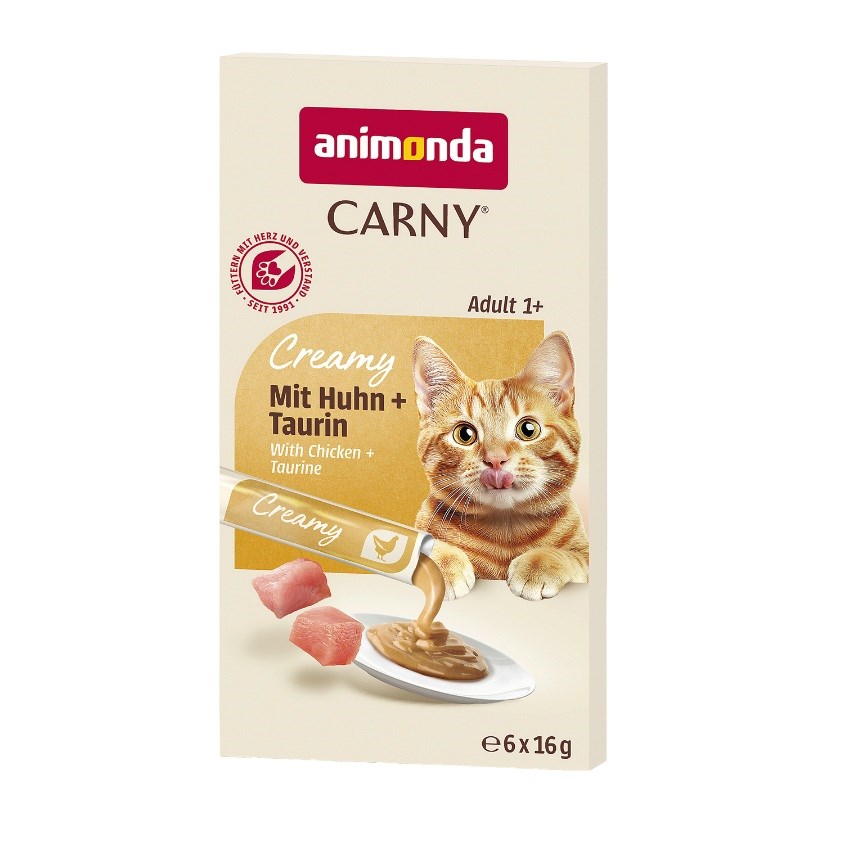 ANIMONDA Carny Piščanec z tavrinom - priboljški za mačke - 6x15g