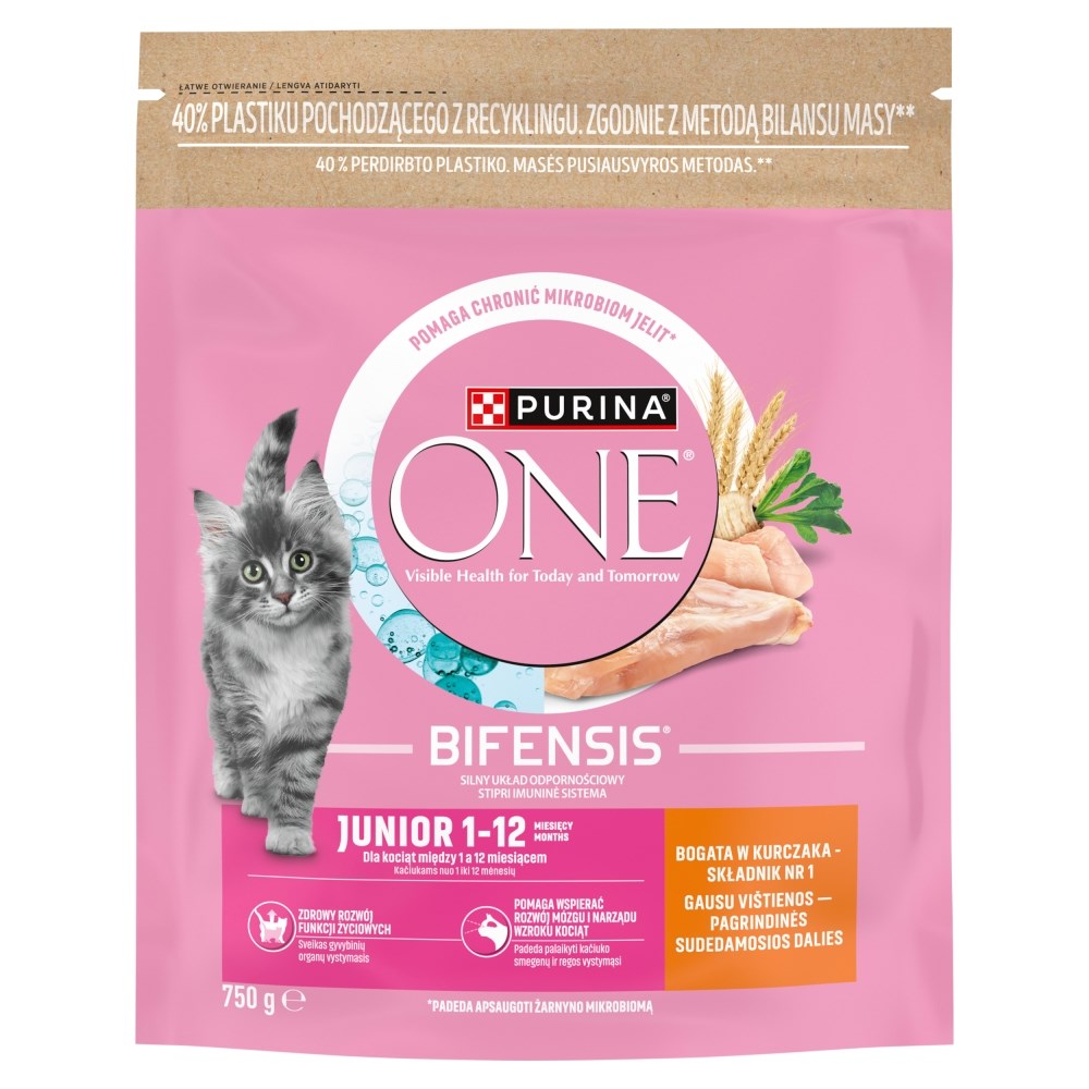 PURINA One Bifensis Junior suha hrana za mačke, piščanec, 750 g