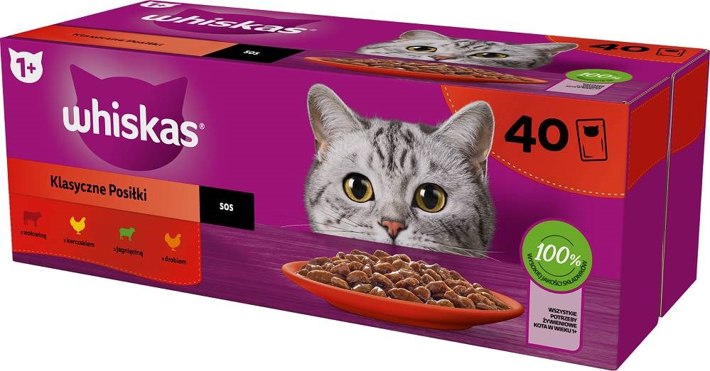 WHISKAS Classic Meals Mix - hrana za mačke, 40x85g