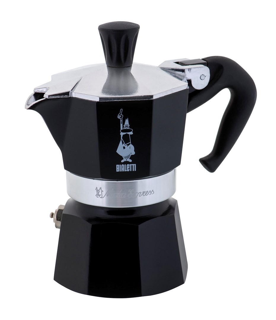 Bialetti lonček za kavo Moka pot, 1 skodelica, črn