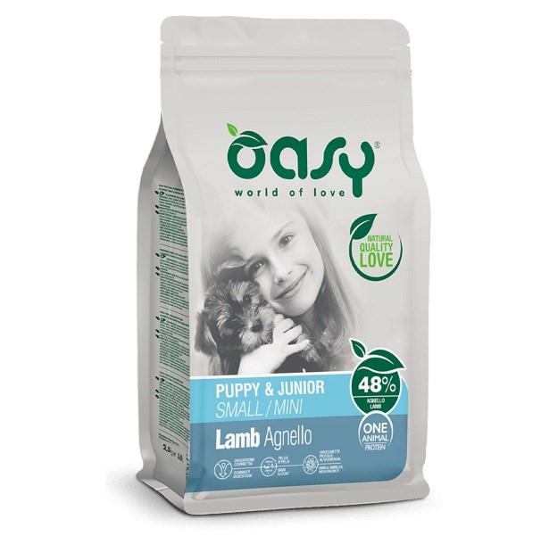 OASY One Animal Protein Puppy & Junior Lamb - suha hrana za pse, 2,5 kg