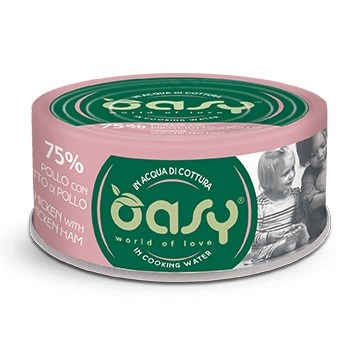 OASY mokra hrana za mačke, piščanec z<bos>hamom, 70 g