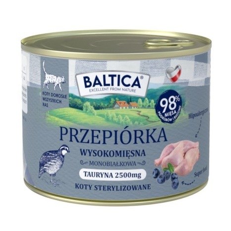 BALTICA mokra hrana za mačke, prepelica, 185g