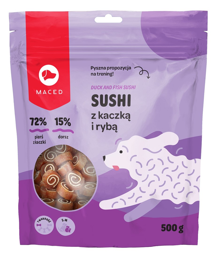 MACED Poslastica za pse Račka in ribica, 500 g