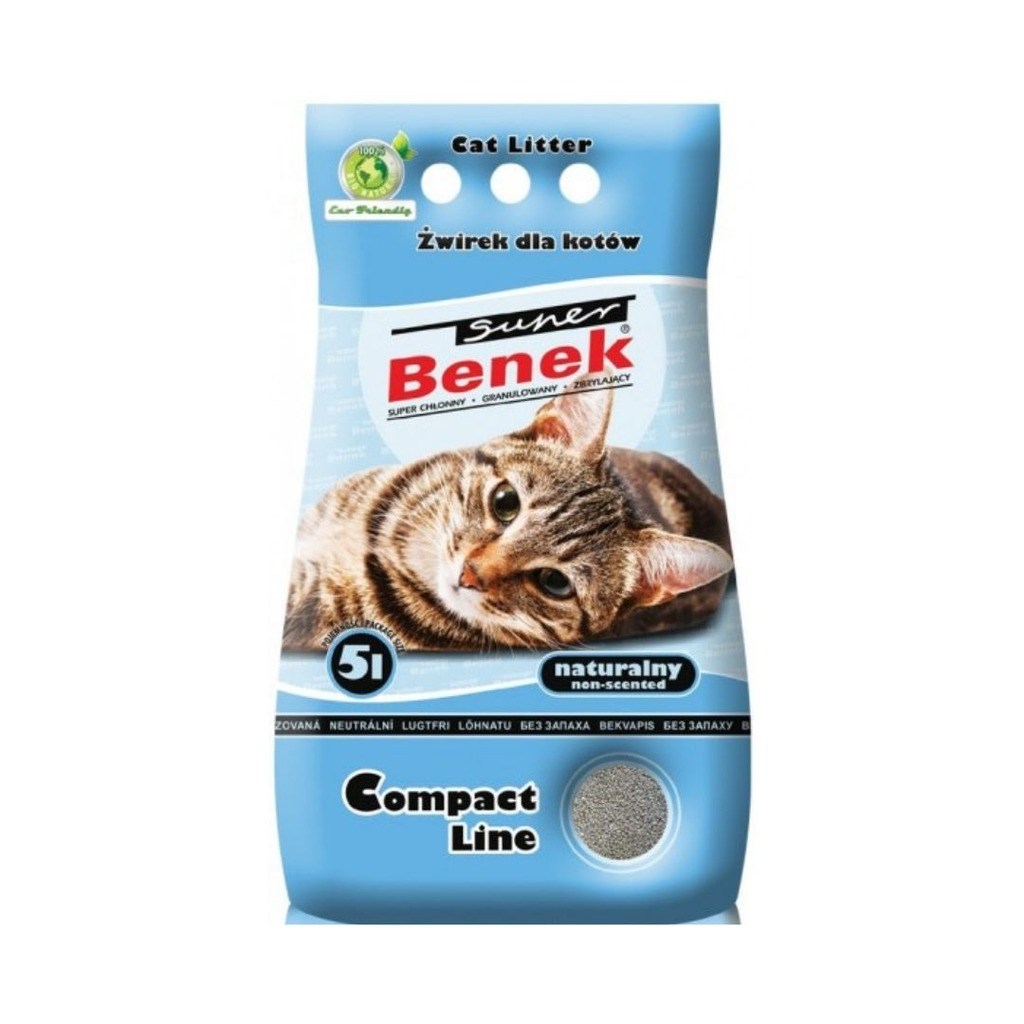 Certech Super Benek Compact Natural - mačje pesek, 5 l