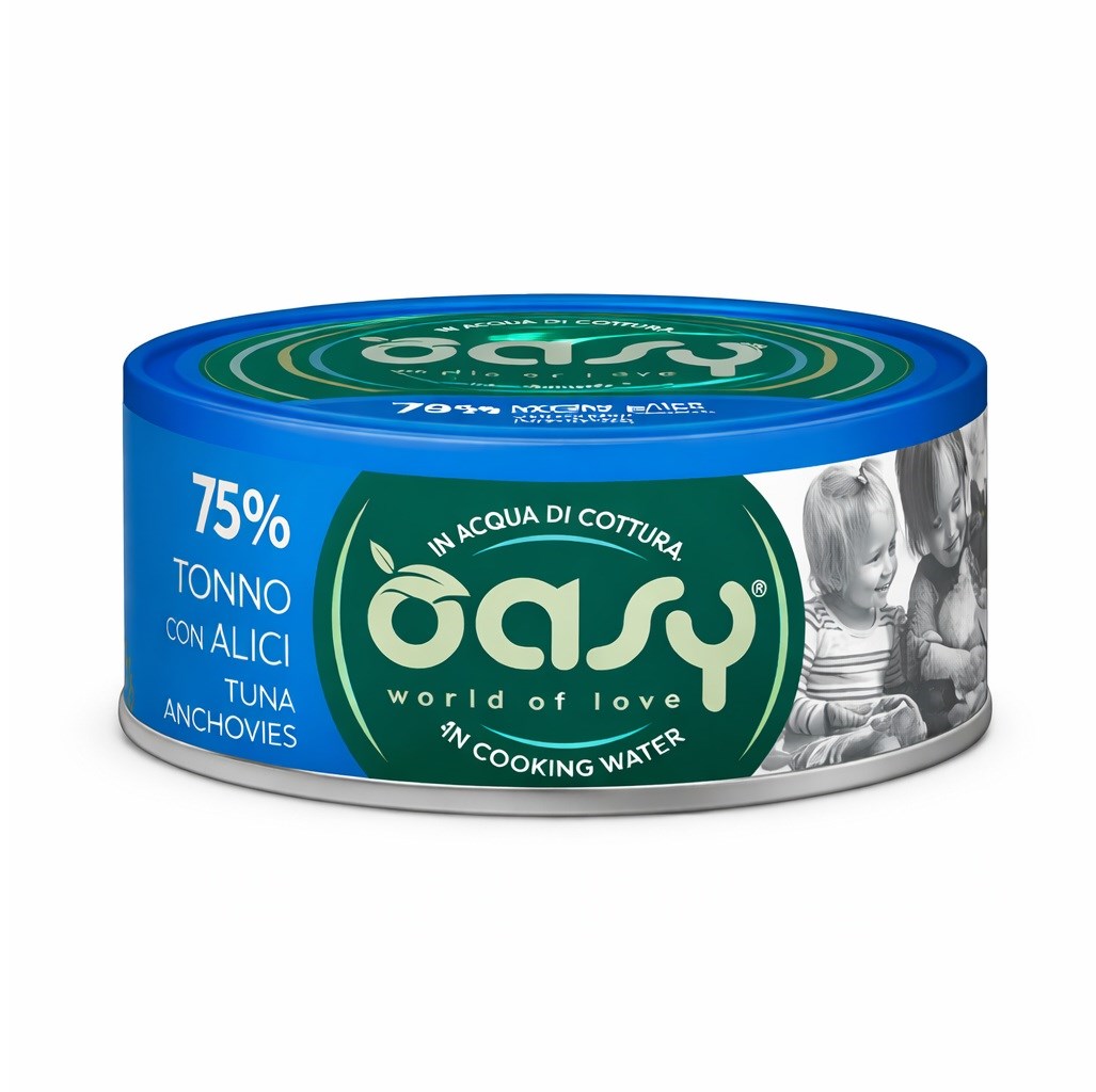 OASY More Love Tuna z inčuni - mokra hrana za mačke - 70g