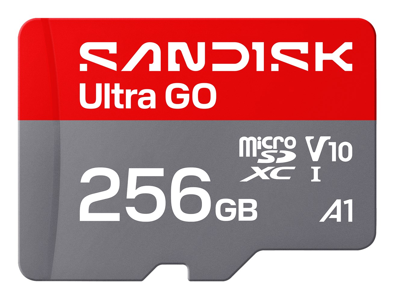 SanDisk Ultra GO MicroSDXC UHS-I 2 GB, rdeča/siva