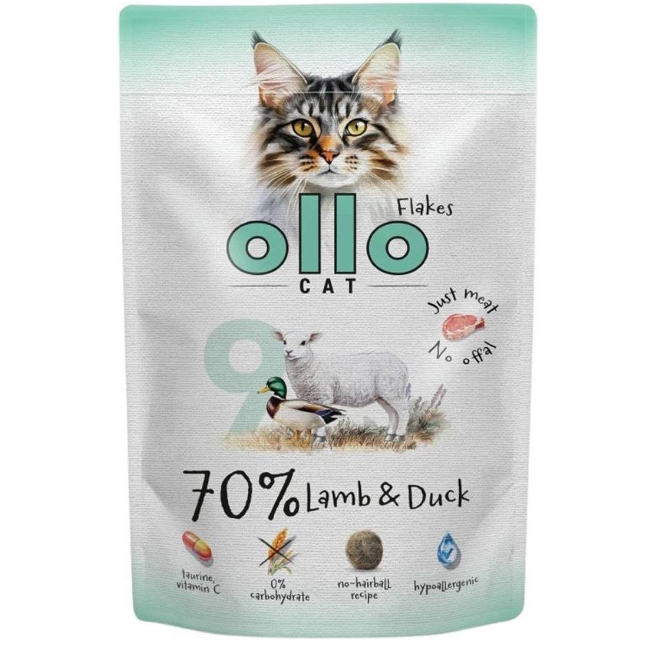 OLLO Cat mokra hrana - janjetina i patka, 85g