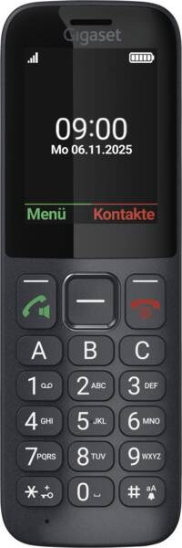 Gigaset Comfort 600 SIM mobilni telefon, 6.1 cm (2.4"), 118 g, Črna/Siva