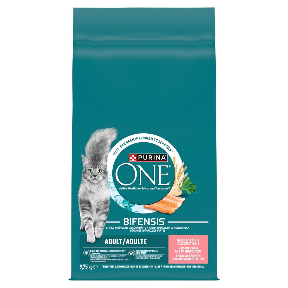 PURINA One Adult Salmon - suha hrana za mačke - 9,75 kg