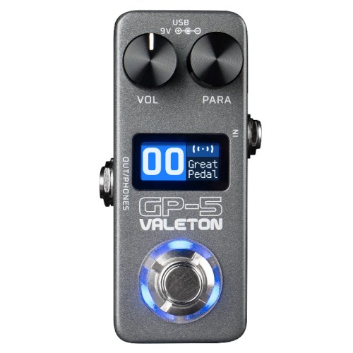Valeton GP-5 kitara multiefekt pedal, več kot 100 efektov, siv/črn