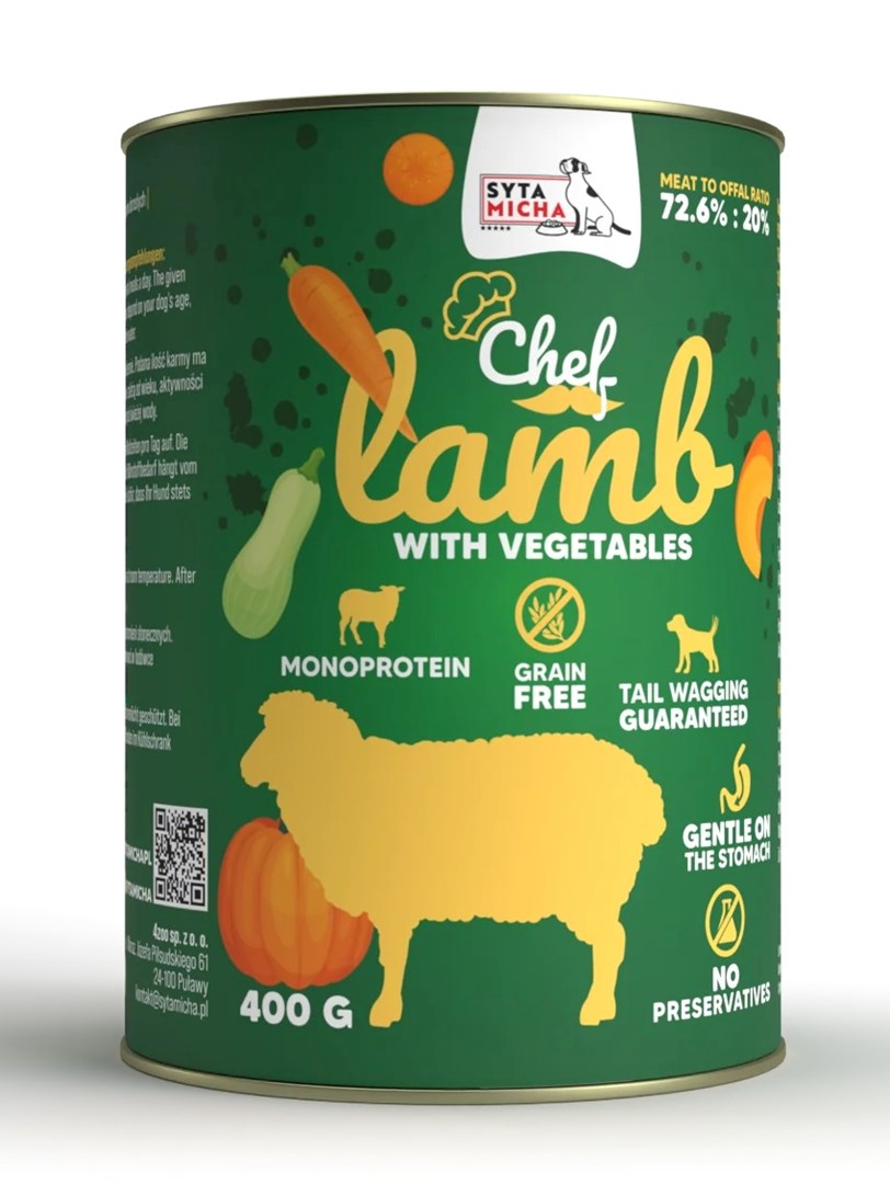 SMH SYTA MICHA Chef Pasja Lamb - mokra hrana za pse, 400 g