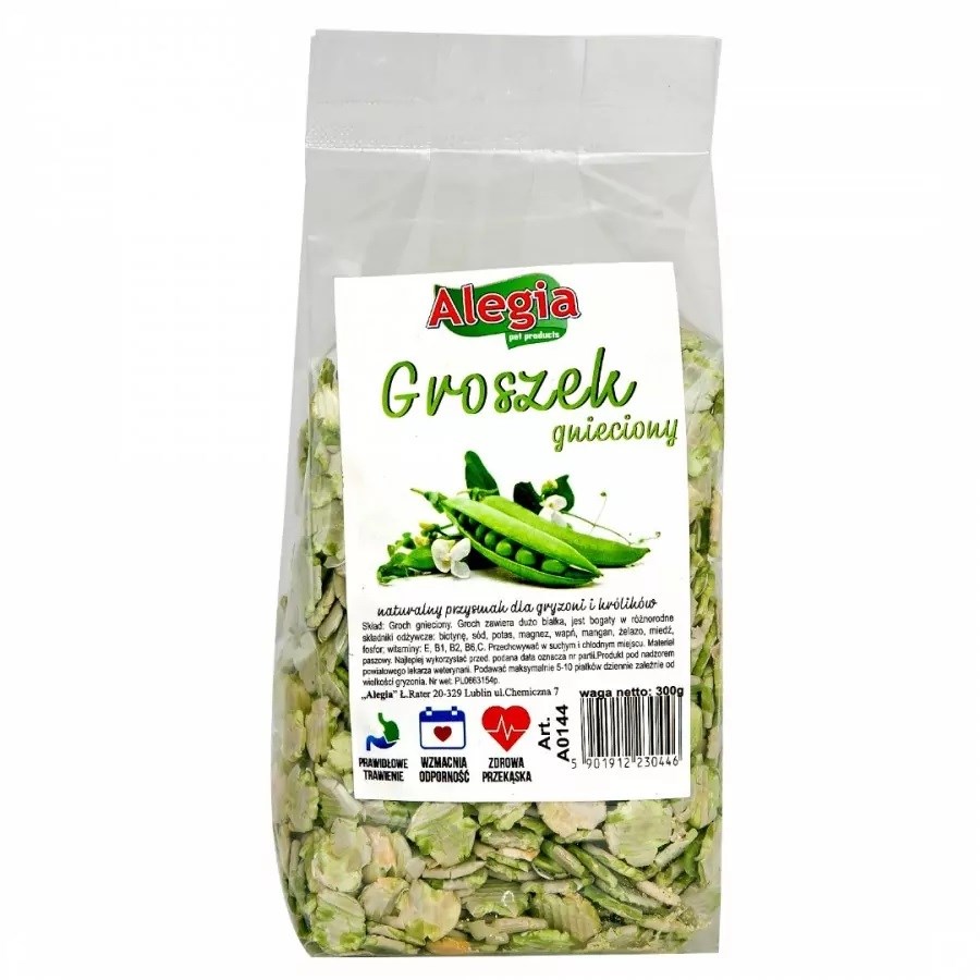 ALEGIA Zdrobljene grah - priboljšek za glodavce in kunce - 130g
