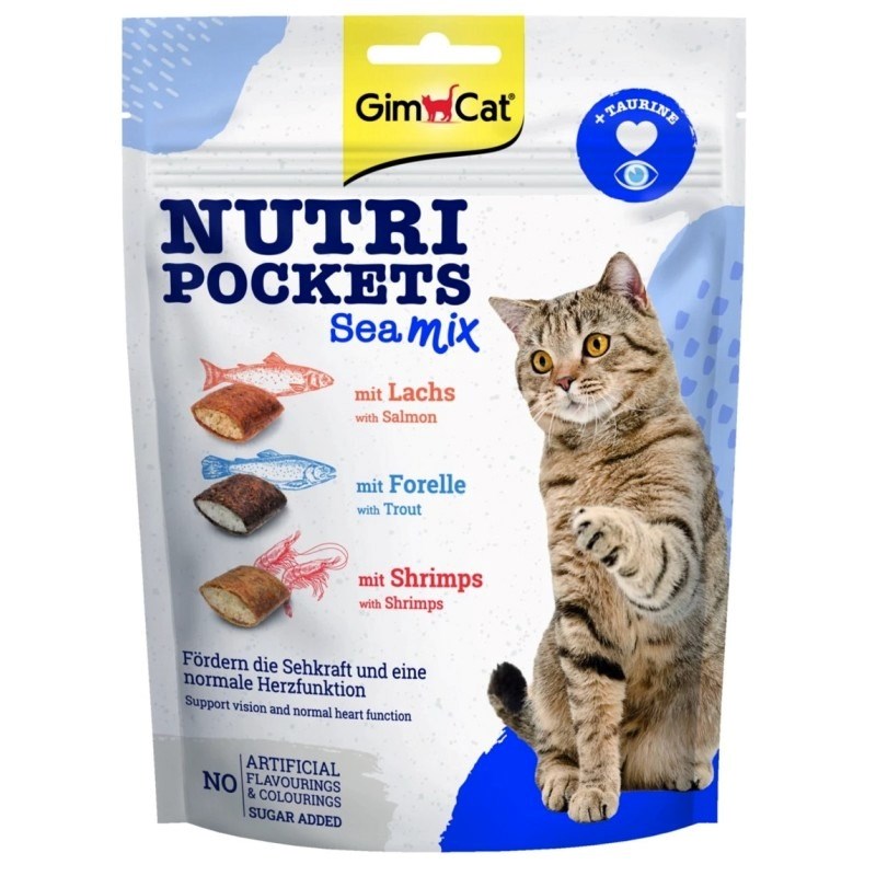 GIMCAT Nutri Pockets Pasja poslastica, Morska mešanica – 150g