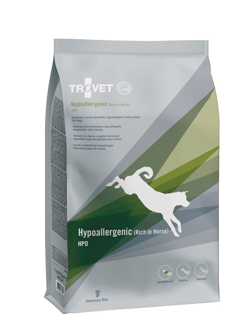 TROVET HPD s konjskim mesom, hipoalergena, za odrasle pse - 10 kg