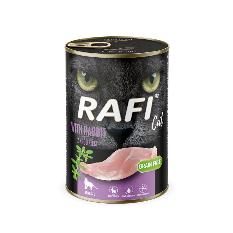 RAFI hrana za odrasle mačke s kunčjim mesom - mokra hrana 400g