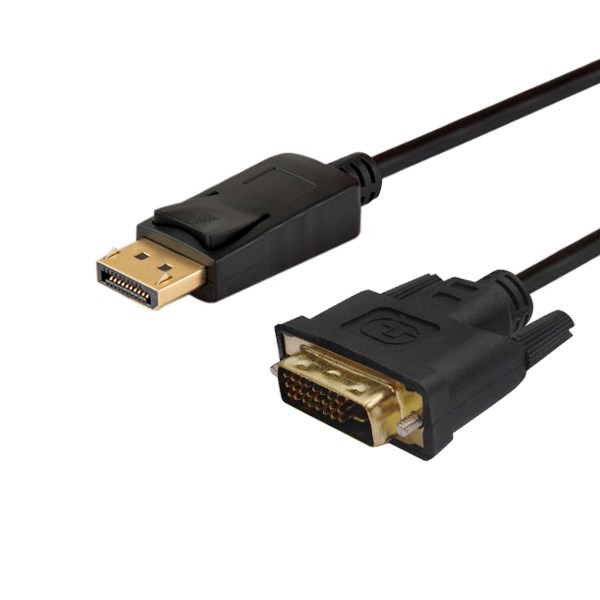 Savio CL-106 video kabel adapter, DisplayPort na DVI, 1,8 m, črn