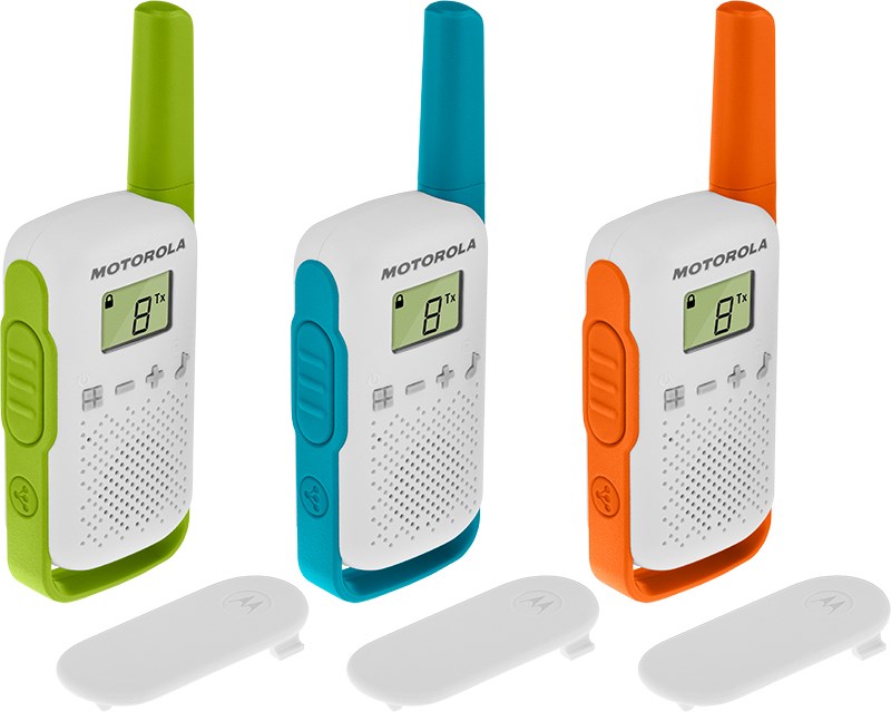 Motorola T42 PMR radijska postaja, 16 kanalov, modra/zelena/oranžna/bela