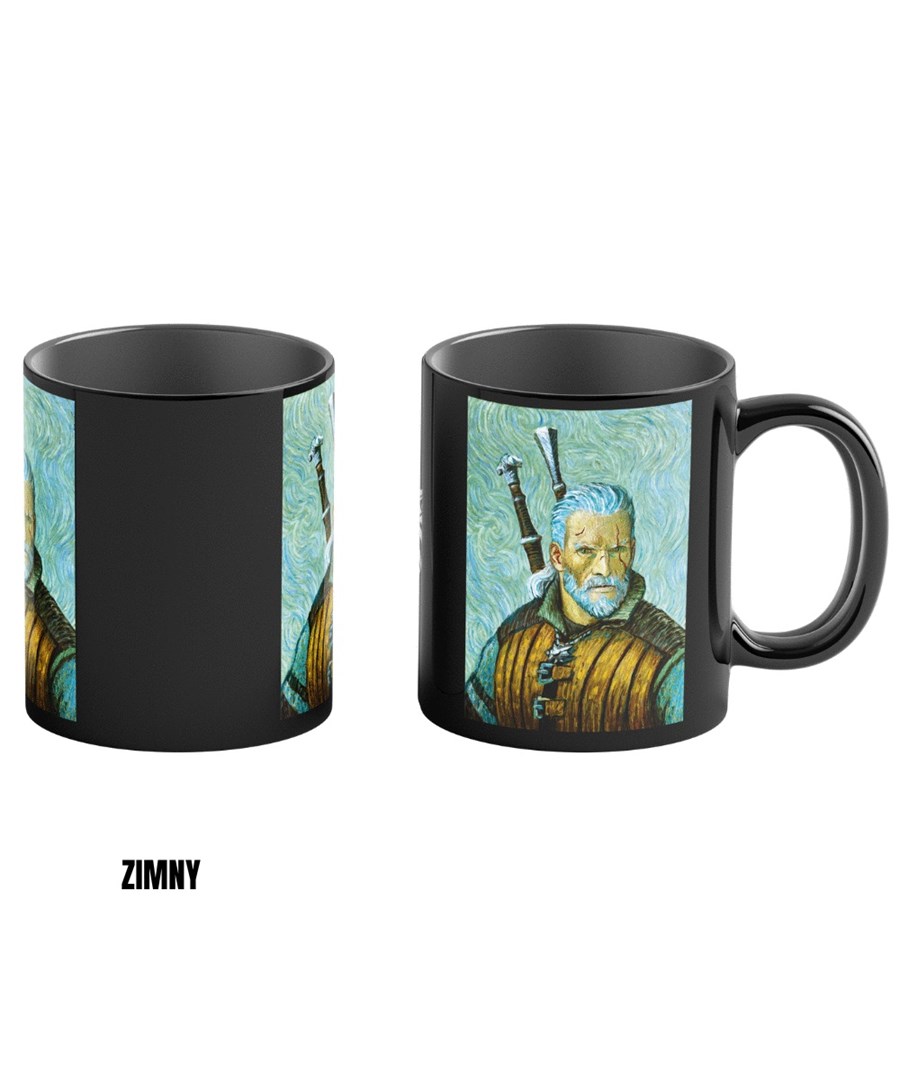 Skodelica Good Loot The Witcher 3: Geralt & Vincent van Gogh, 450 ml, črna (spremeni barvo)