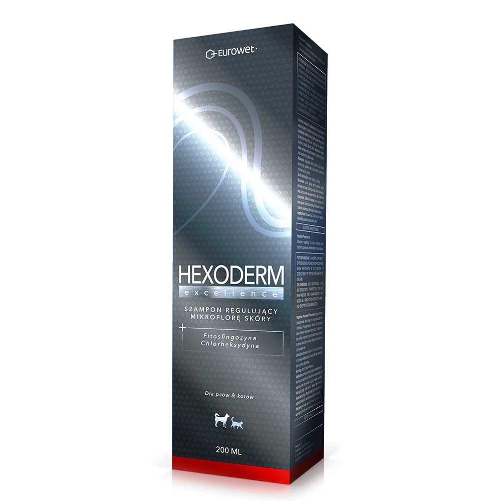 EUROWET Hexoderm Excellence pasji in mačji šampon, 200 ml