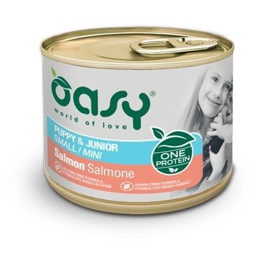 OASY One Protein Puppy & Junior Malo/Mini Losos - mokra hrana za pse - 200g