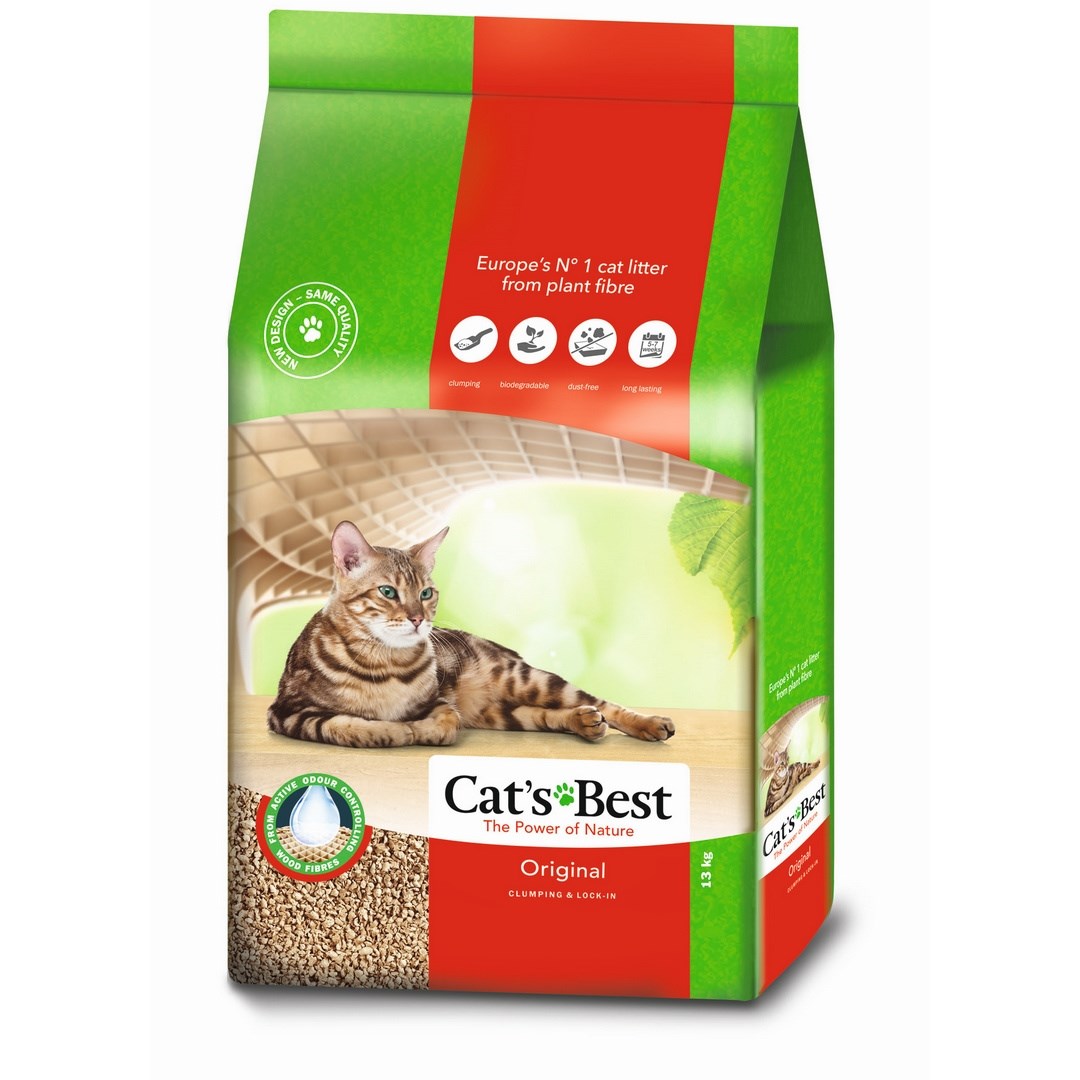 Mačje stranišče Cat's Best Eco Plus Original, 30l (cca. 13 kg)