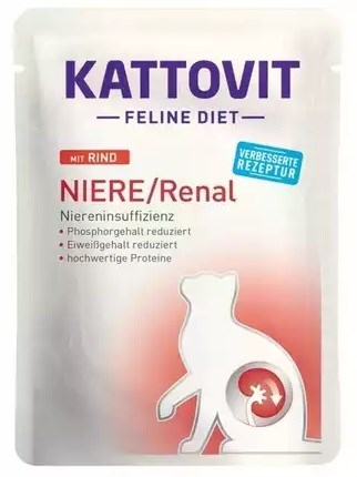 KATTOVIT Feline Diet Niere/Renal Govedina - mokra hrana za mačke, 85g