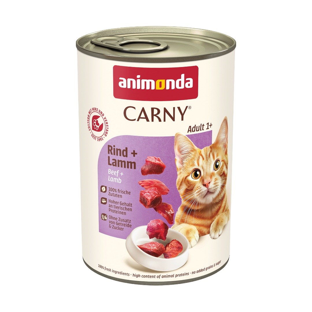 Mokra hrana za mačke ANIMONDA Carny Adult govedina in jagnjetina - 400g